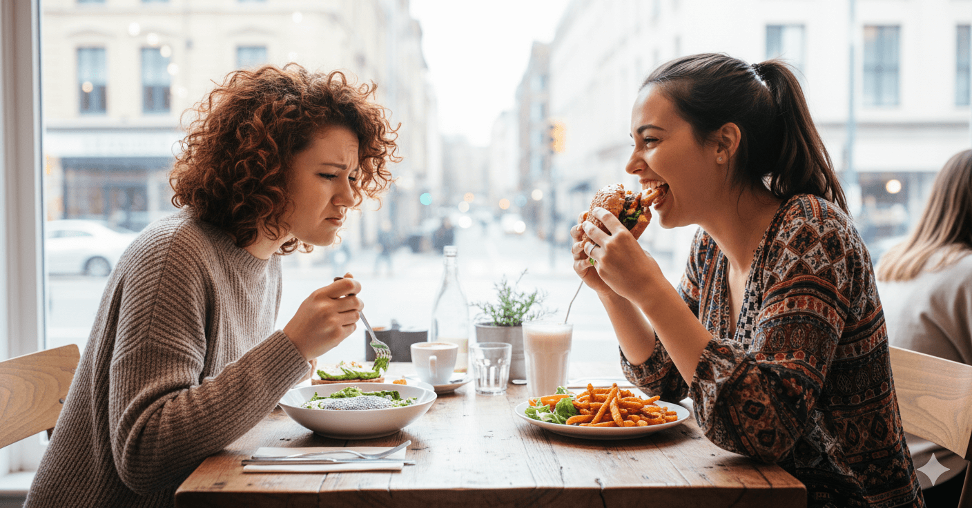 Deux femmes au restaurant
